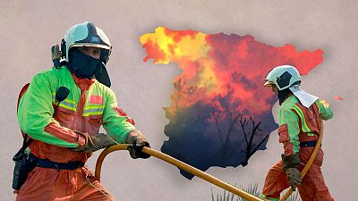 Mapa de incendios forestales en Espaa
