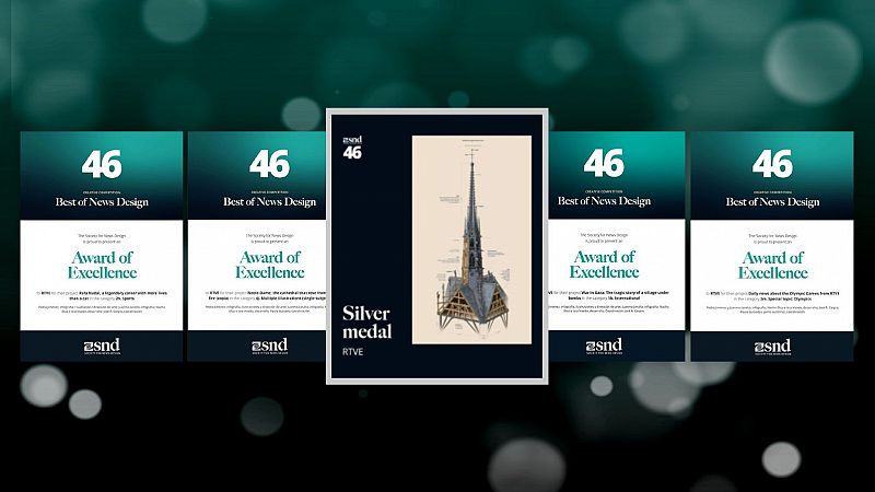 RTVE Noticias triunfa con doce SND Awards, los premios internacionales del diseño periodístico