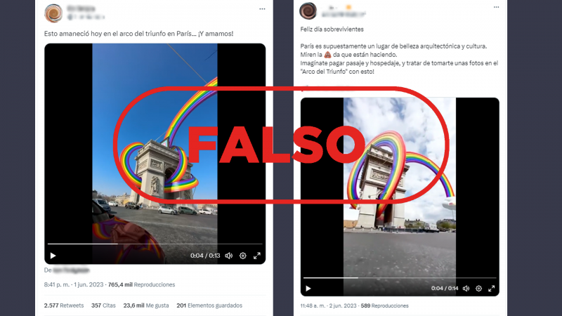 Este vídeo del Arco del Triunfo de París no es real, es una animación digital