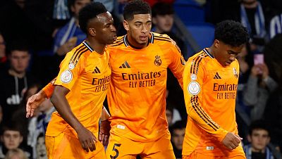 El capitán Vinicius y Jude Bellingham, líderes del Real Madrid ante la Real Sociedad en Copa