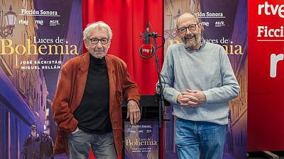 RNE graba 'Luces de bohemia', su nueva ficción sonora protagonizada por José Sacristán y Miguel Rellán